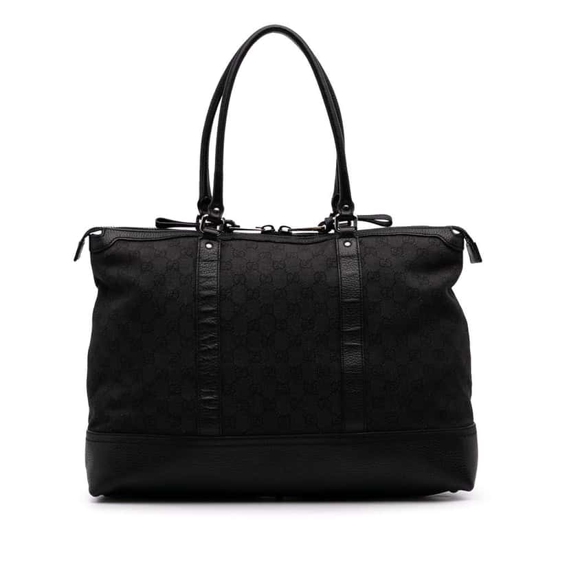 Gucci GG Denim Tote Black Denim Good condition - Front View
