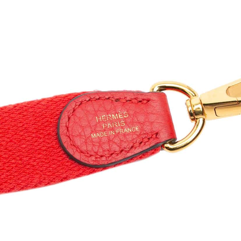 Hermès Clemence Evelyne TPM Red Leather Good condition - Box View
