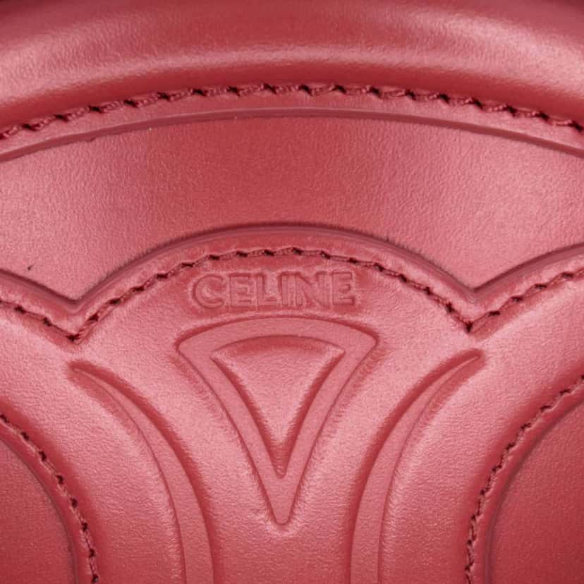 Celine Small Calfskin Cuir Triomphe Oval Crossbody Red Leather Good condition - Box View
