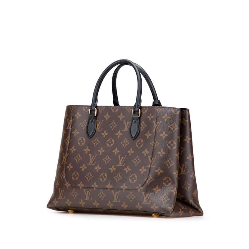 Louis Vuitton Monogram Flower Tote Brown Canvas Good condition - Back View