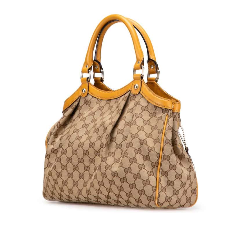 Gucci Medium GG Canvas Sukey Tote Brown Canvas Good condition - Back View