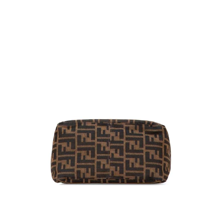 Fendi Zucca Canvas Double Flap Shoulder Bag Brown Canvas Good condition - Inside View