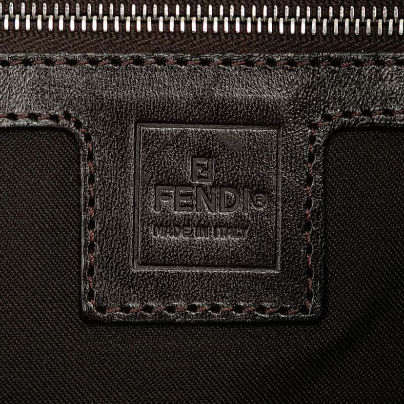 Fendi Zucca Canvas Double Flap Shoulder Bag Brown Canvas Good condition - Box View