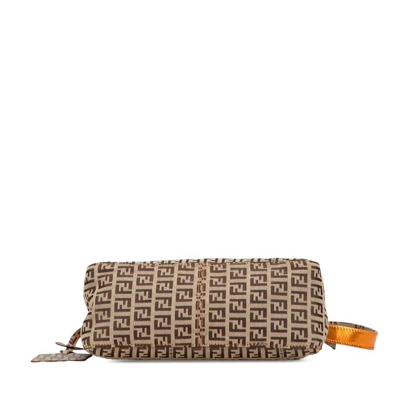 Fendi Zucchino Canvas Pochette Brown Canvas Good condition - Inside View