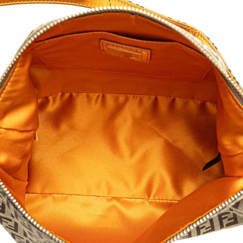 Fendi Zucchino Canvas Pochette Brown Canvas Good condition - Model View