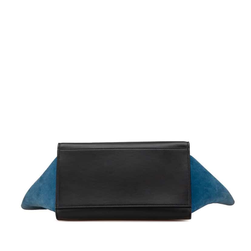 Celine Small Tricolor Trapeze Satchel Black Leather Good condition - Inside View