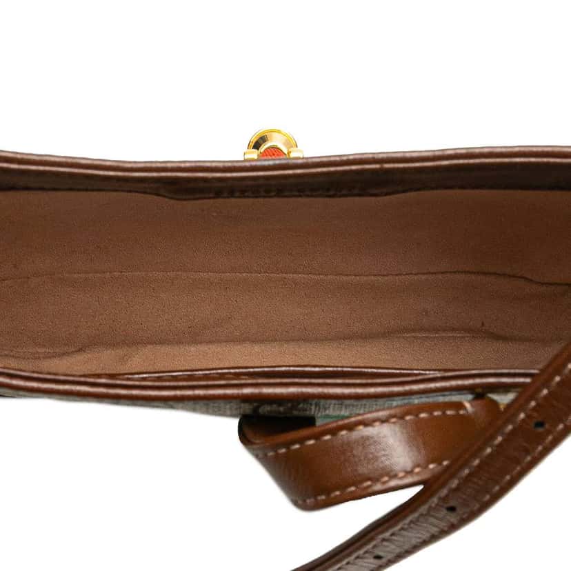 Gucci Mini GG Supreme Web Jackie 1961 Crossbody Brown Canvas Good condition - Model View