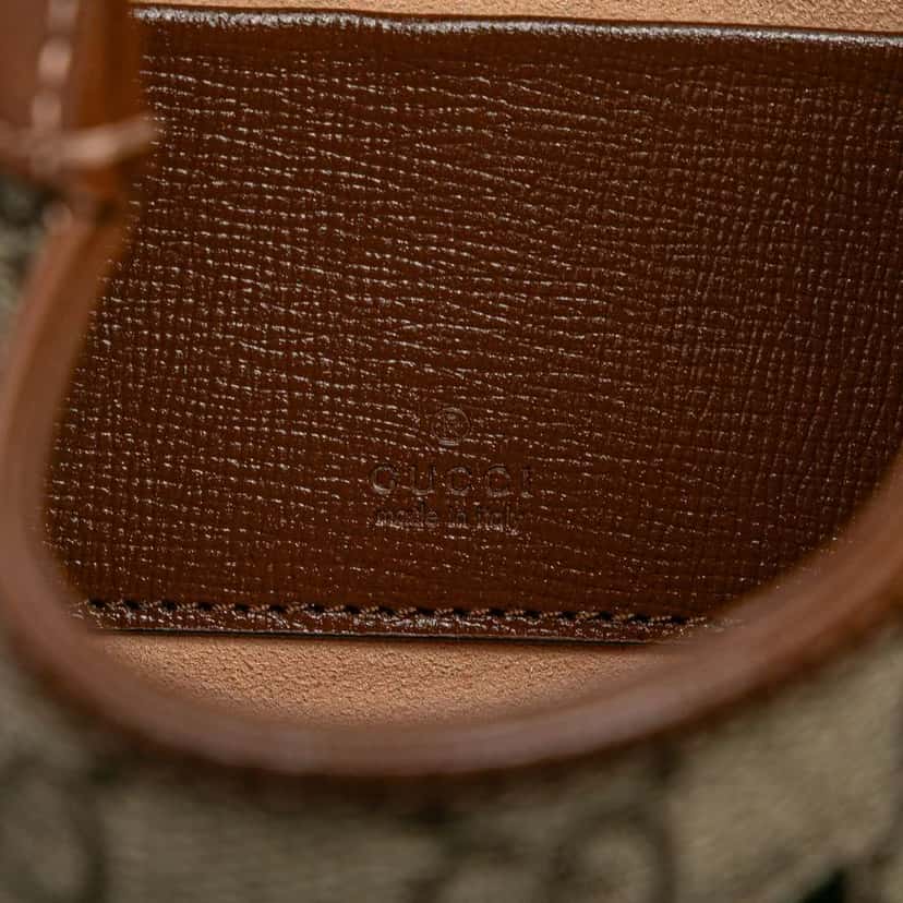 Gucci Mini GG Supreme Web Jackie 1961 Crossbody Brown Canvas Good condition - Box View