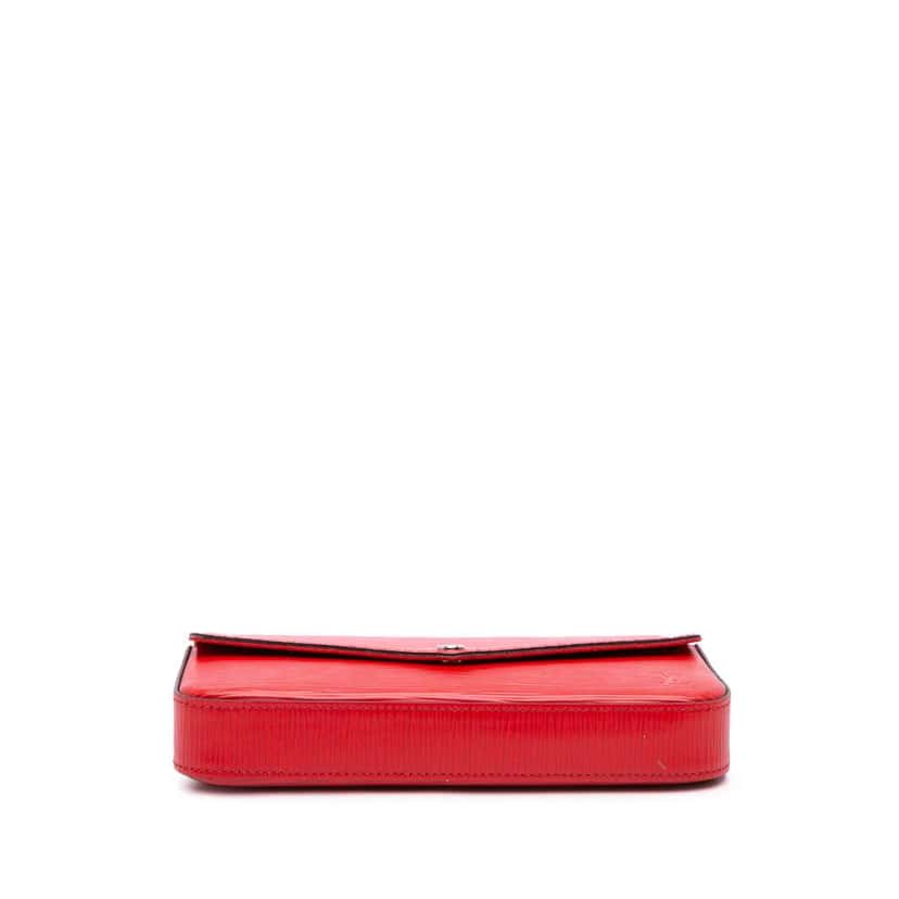 Louis Vuitton Epi Pochette Felicie Red Leather Good condition - Inside View