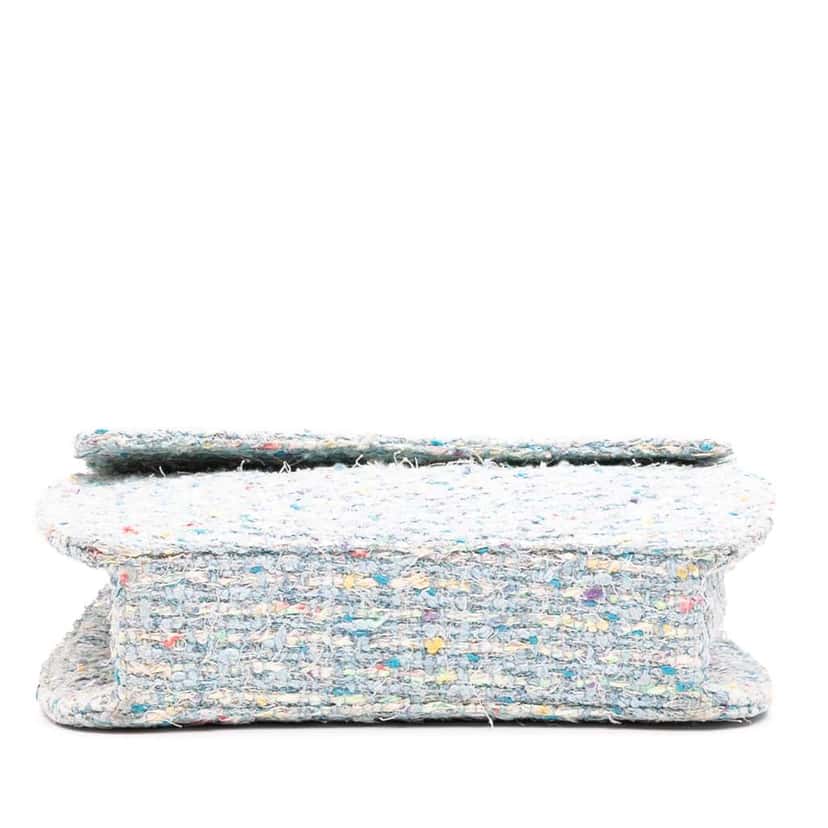 Chanel CC Confetti Tweed Flap Blue Tweed Good condition - Inside View