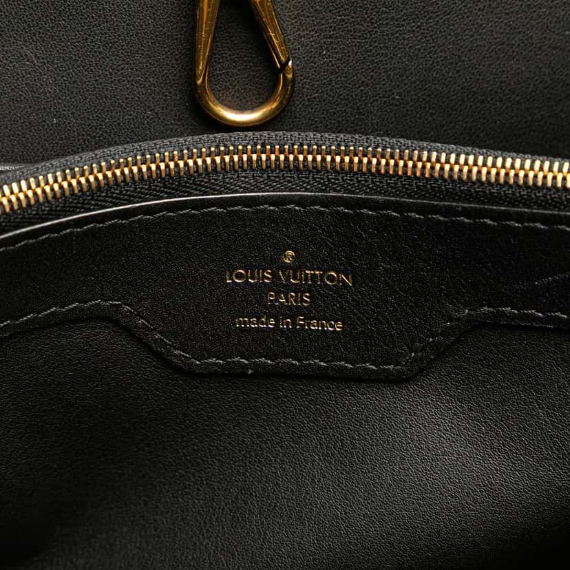 Louis Vuitton Tweed Capucines MM Black Tweed Good condition - Box View