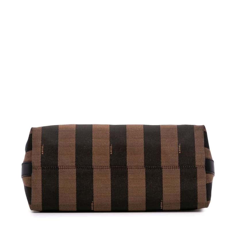 Fendi Canvas Pequin Shoulder Bag Brown Canvas Good condition - Inside View