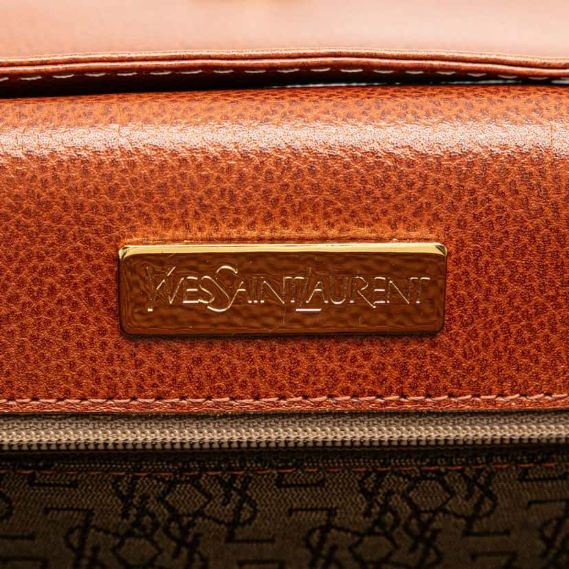 Saint Laurent Leather Monogram Crossbody Brown Leather Good condition - Box View
