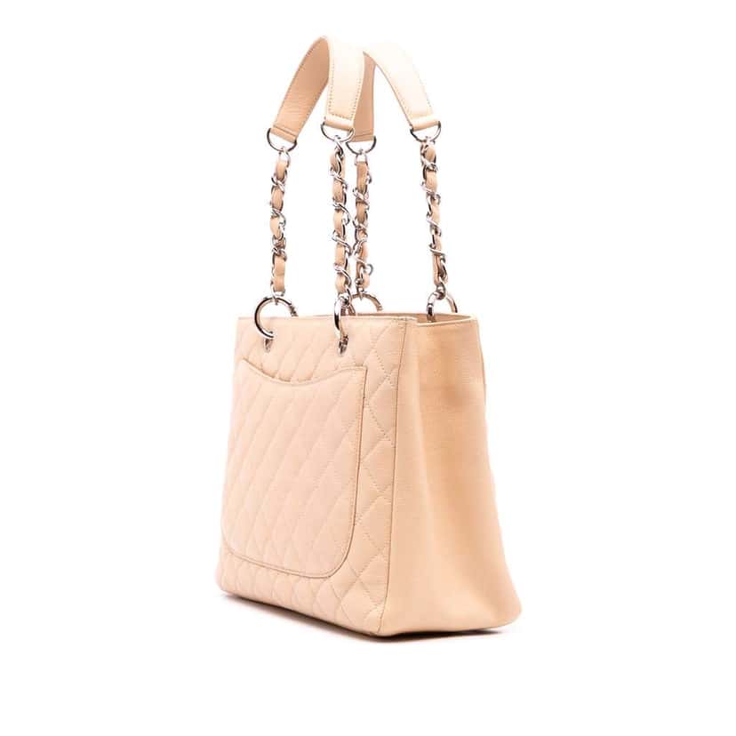 Chanel Caviar Grand Shopping Tote Brown Leather Good condition - Back View