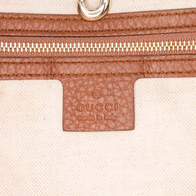 Gucci Medium GG Canvas Bella Tote Brown Canvas Good condition - Box View