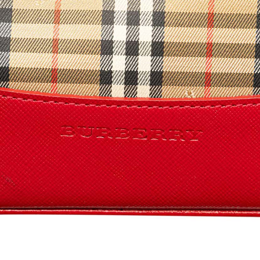 Burberry Haymarket Check Canvas Tote Brown Canvas Good condition - Box View