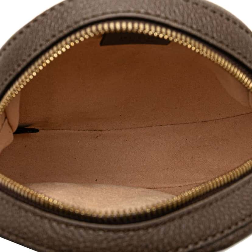 Gucci Mini GG Supreme Round Ophidia Crossbody Brown Canvas Good condition - Model View