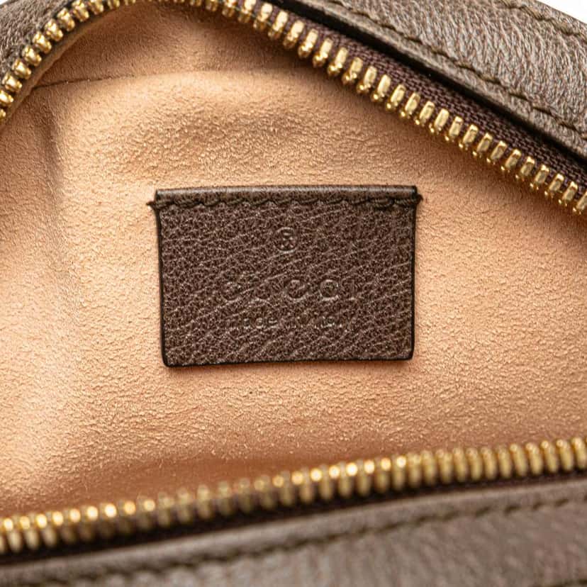 Gucci Mini GG Supreme Round Ophidia Crossbody Brown Canvas Good condition - Box View