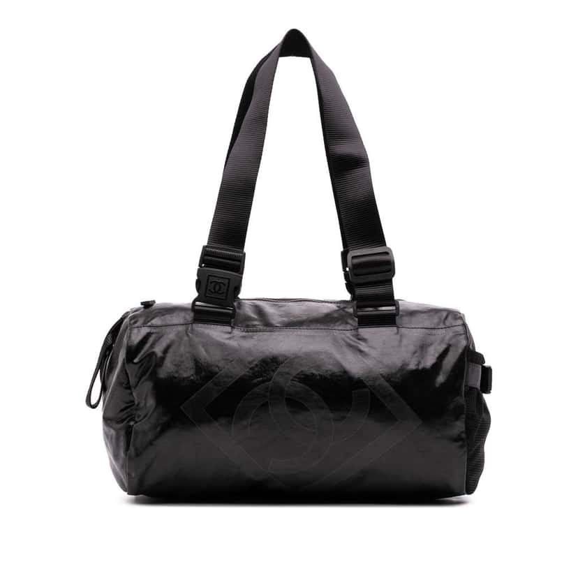 Chanel Sports Line Nylon Duffle Bag Black Good condition - Front View