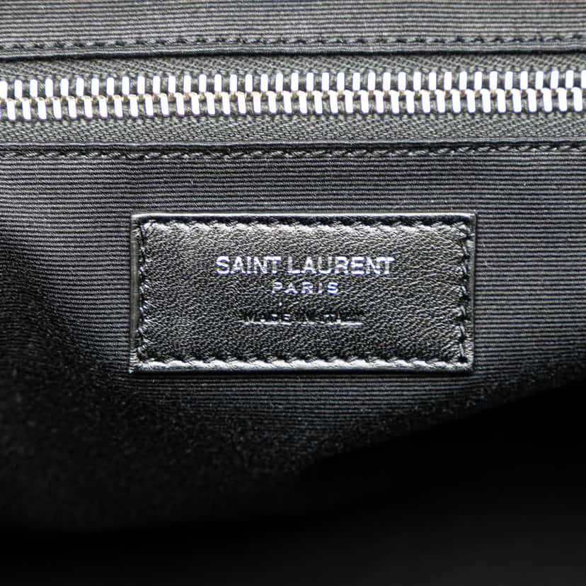 Saint Laurent Shearling Travel Bag Black Very good condition - Box View