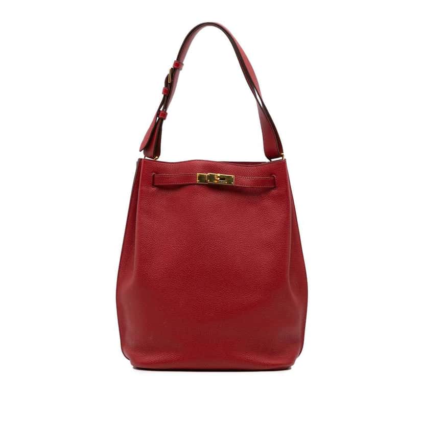 Hermès Clemence So Kelly 26 Red Leather Good condition - Front View