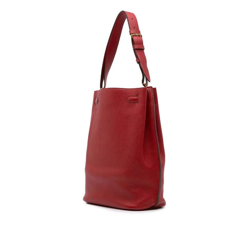 Hermès Clemence So Kelly 26 Red Leather Good condition - Back View