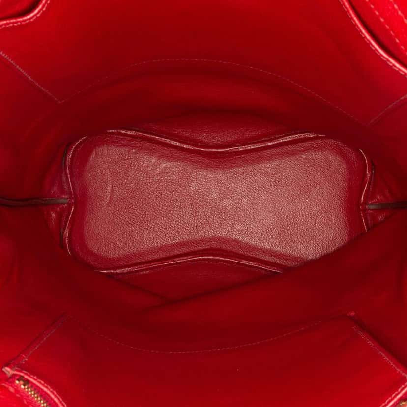 Hermès Clemence So Kelly 26 Red Leather Good condition - Model View