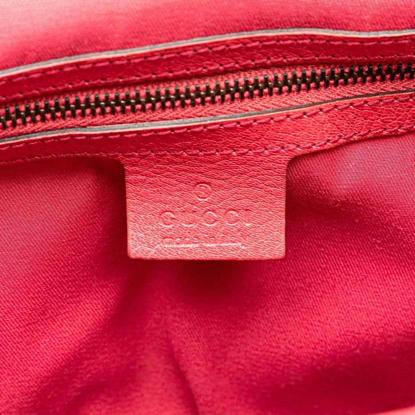 Gucci Leather Bamboo Studded Hobo Pink Leather Good condition - Box View