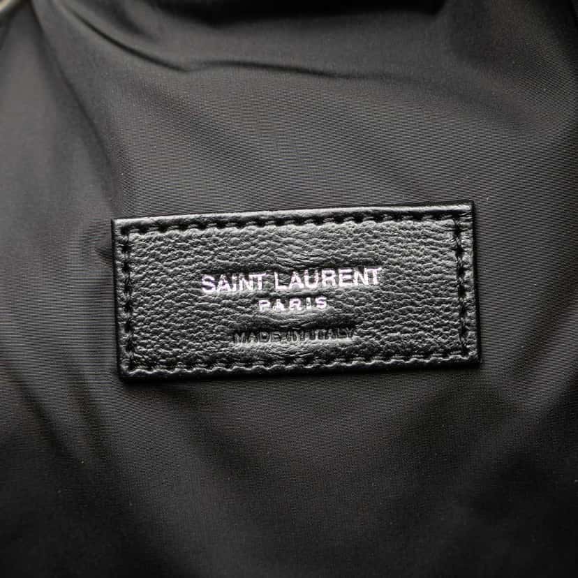 Saint Laurent Nylon Rive Gauche Drawstring Backpack Black Very good condition - Box View