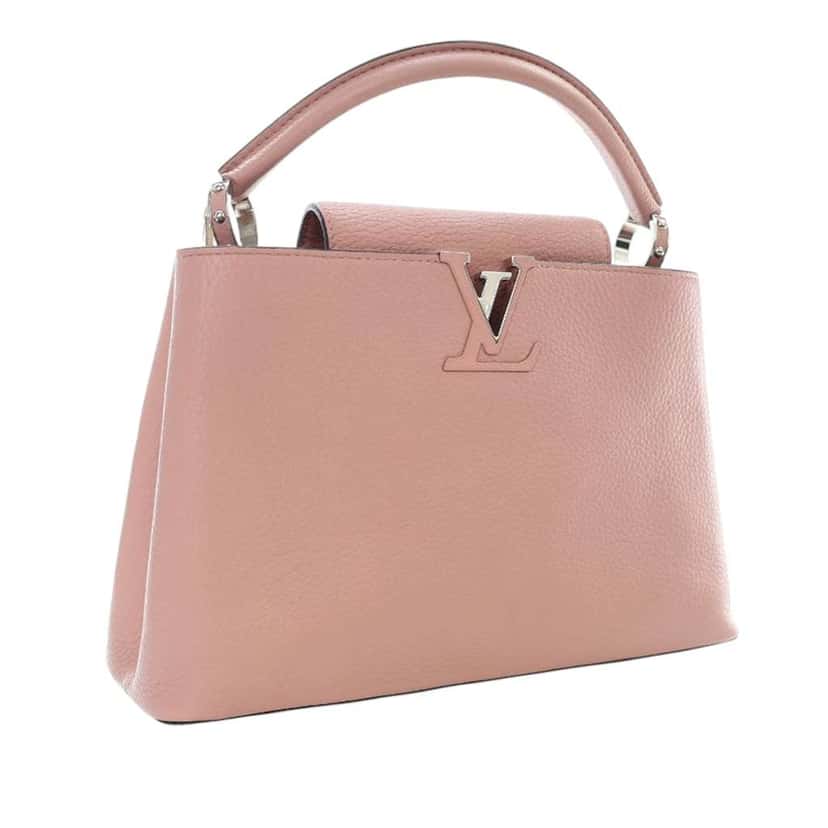 Louis Vuitton Taurillon Capucines PM Pink Leather Good condition - Back View