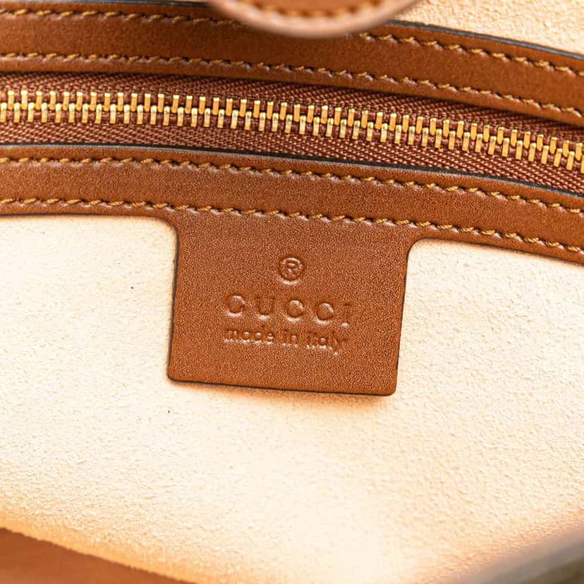 Gucci Small GG Supreme Satchel Brown Canvas Good condition - Box View