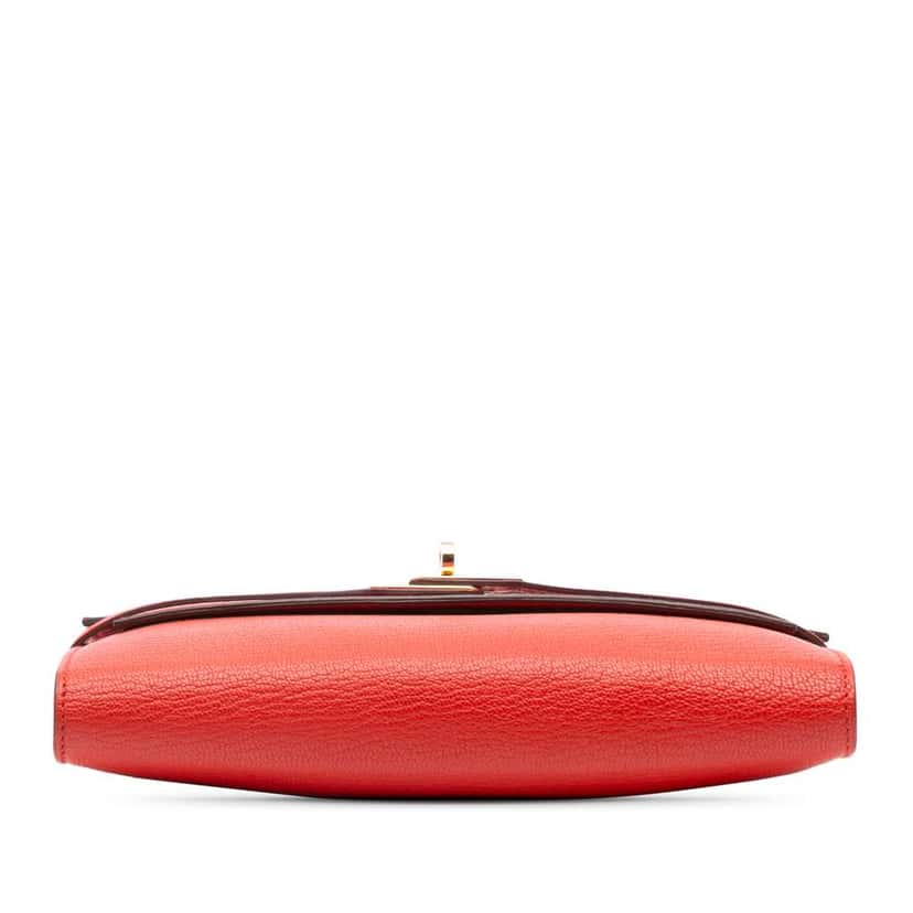 Hermès Chevre Mysore Kelly Longue Wallet Red Leather Good condition - Inside View