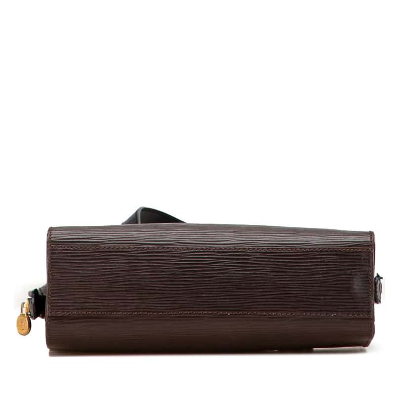 Fendi Textured Leather FF Handbag Brown Leather Good condition - Inside View