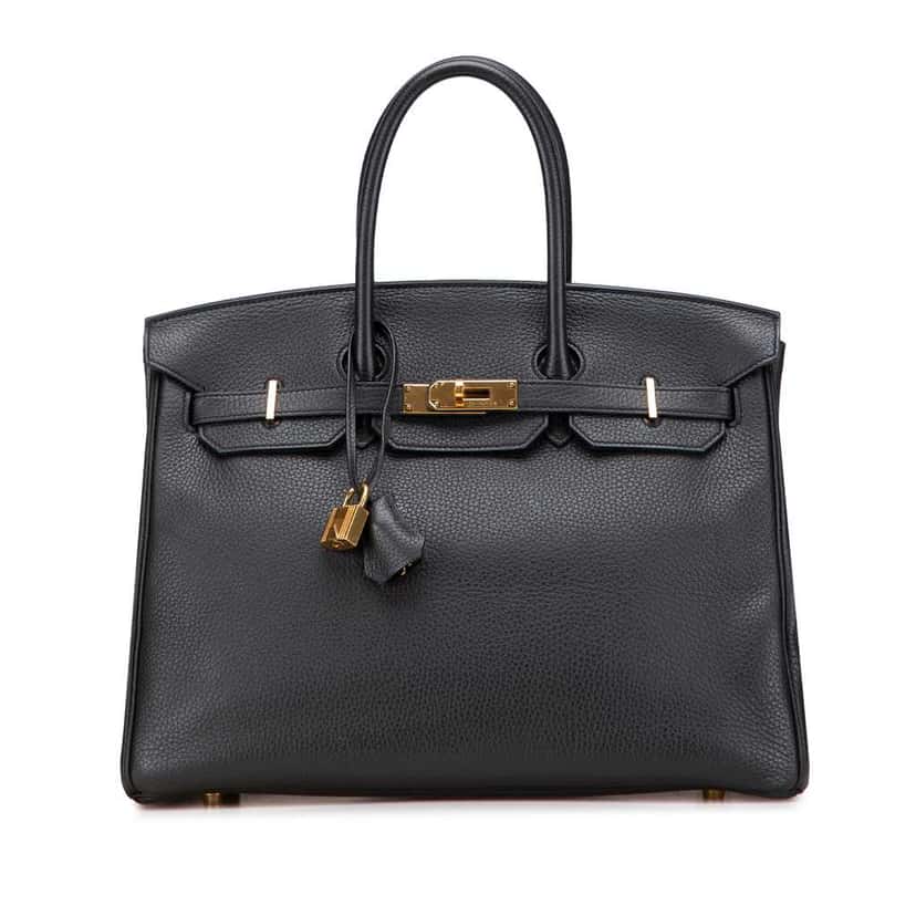 Hermès Togo Birkin Retourne 35 Grey Leather Good condition - Front View