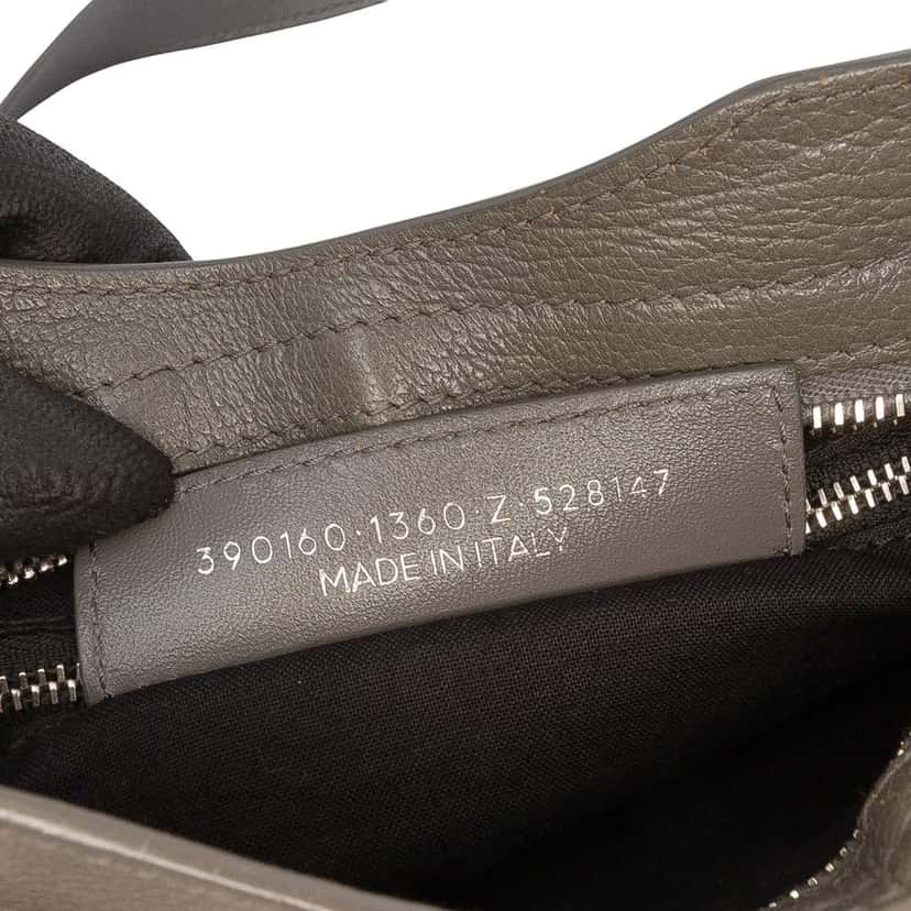 Balenciaga Mini Chevre Motocross Classic Metallic Edge City Satchel Grey Leather Good condition - Box View