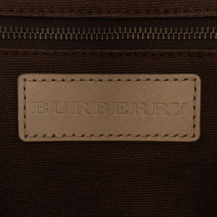 Burberry Smoke Check Coated Canvas Chester Boston Bag Brown Canvas Good condition - Box View
