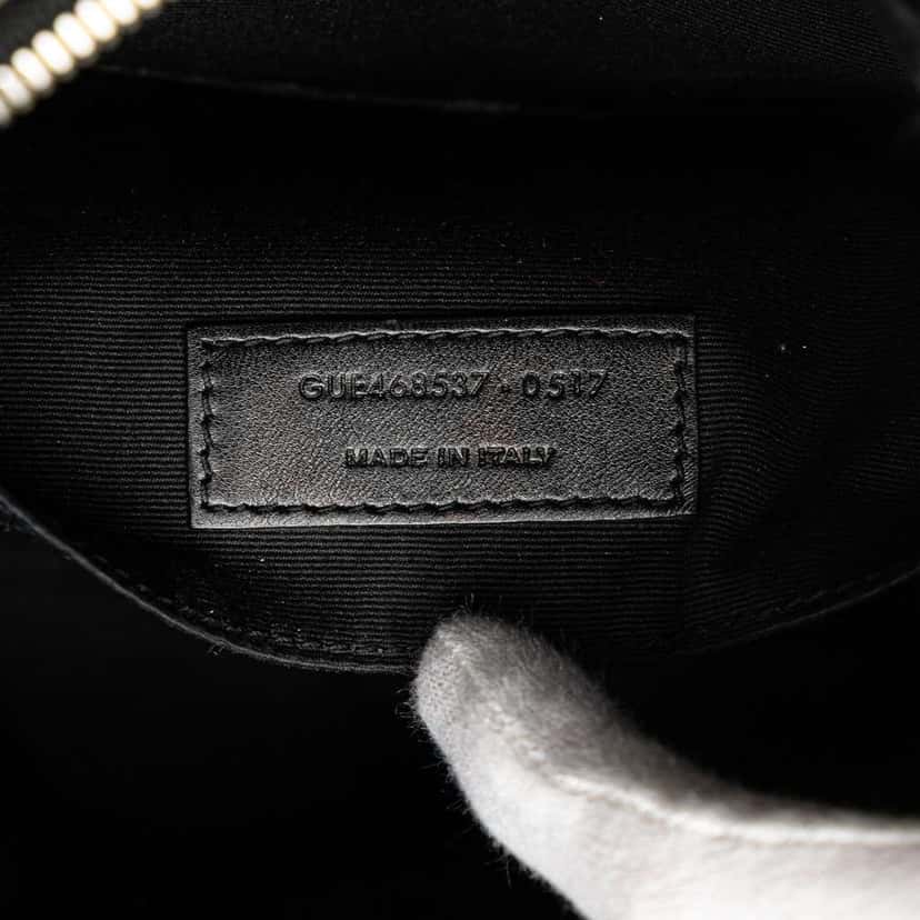 Saint Laurent Cracked Shiny Calfskin Matelasse Tassel Monogram Lou Camera Bag Black Leather Good condition - Box View