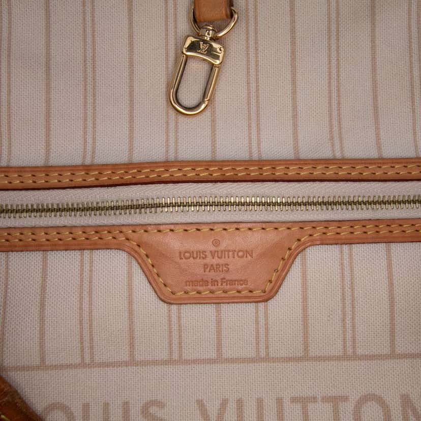 Louis Vuitton Damier Azur Neverfull GM White Canvas Good condition - Box View