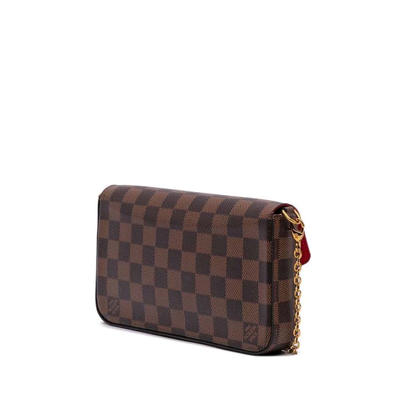 Louis Vuitton Damier Ebene Pochette Felicie Brown Canvas Good condition - Back View