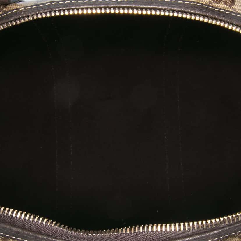 Gucci Medium GG Crystal Joy Boston Bag Brown Canvas Good condition - Model View