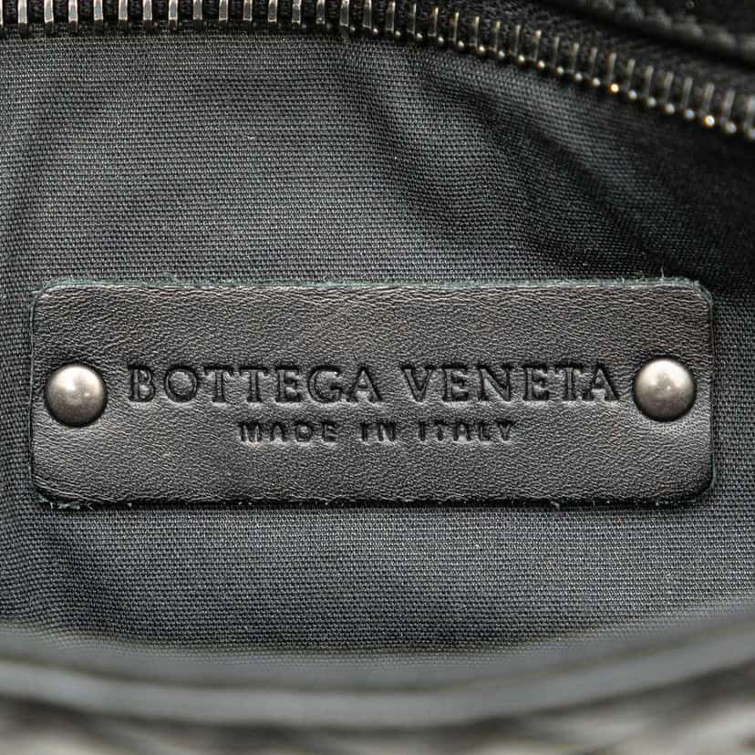 Bottega Veneta Leather Intrecciato Crossbody Black Leather Good condition - Box View