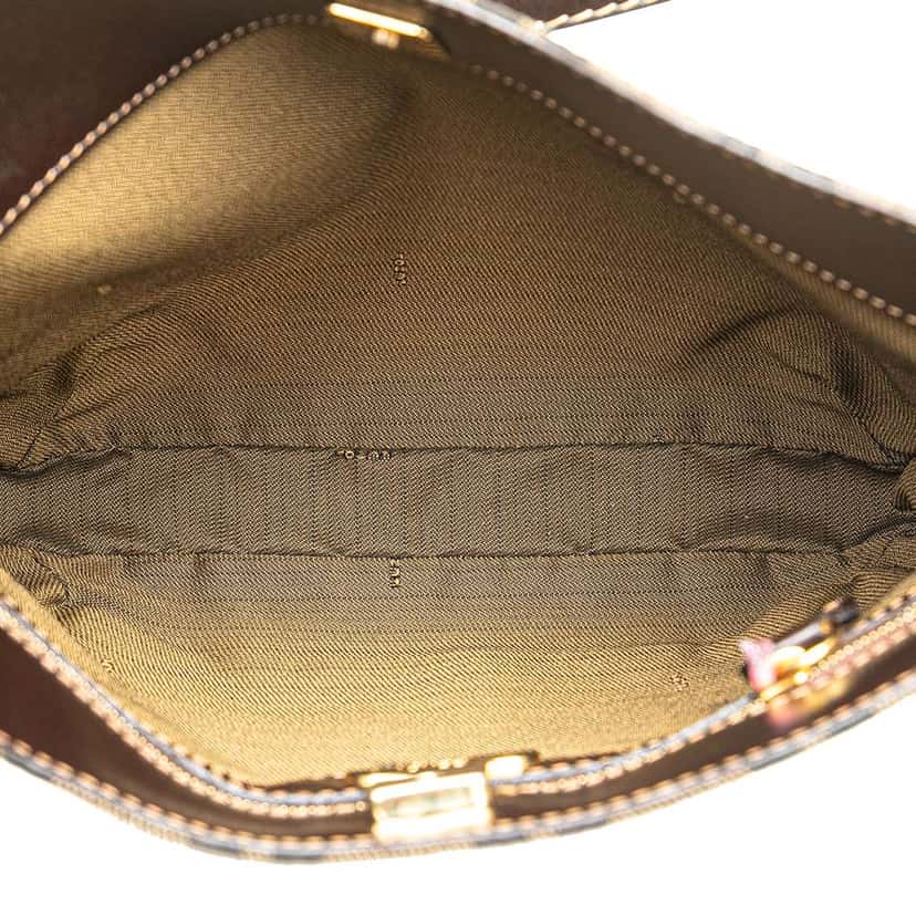 Fendi Zucca Canvas Shoulder Bag Brown Canvas Good condition - Model View