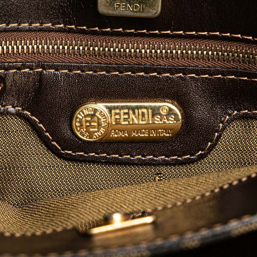 Fendi Zucca Canvas Shoulder Bag Brown Canvas Good condition - Box View