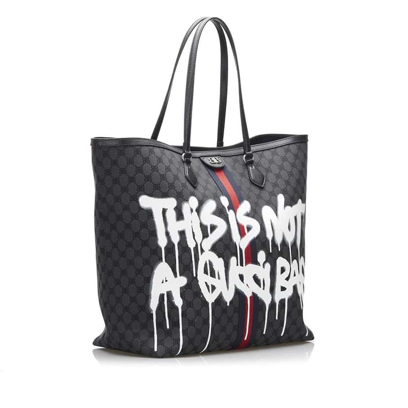 Balenciaga The Hacker Project Graffiti BB Supreme Tote Black Canvas Good condition - Back View