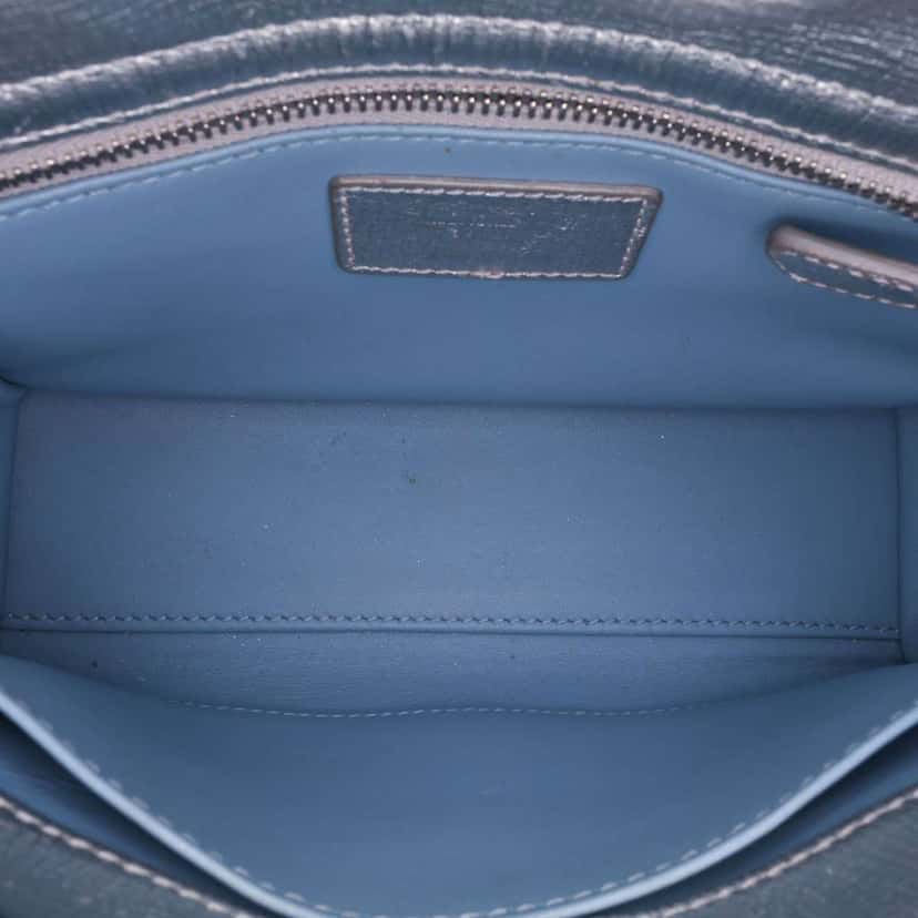 Dior Small Metallic Grained Calfskin Cannage My ABCDior Lady Dior Silver Leather Good condition - Model View