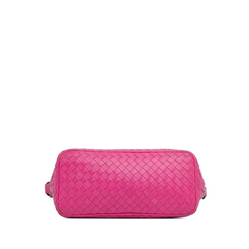 Bottega Veneta Intrecciato Shoulder Bag Pink Leather Good condition - Model View