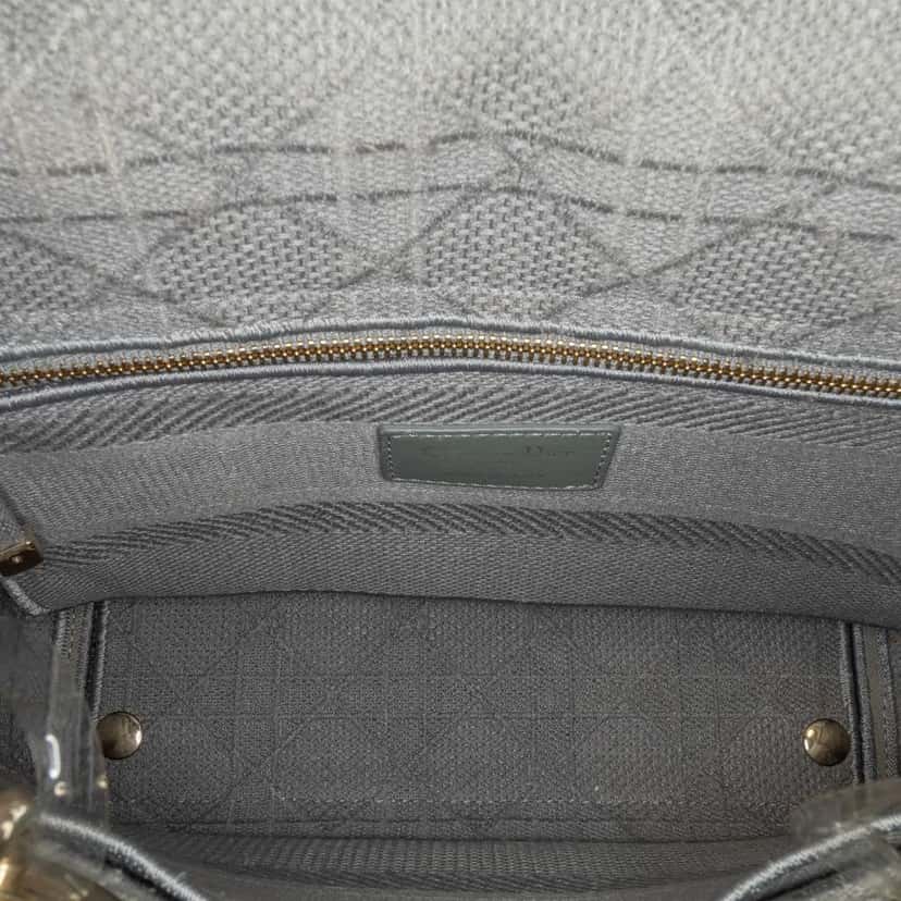 Dior Medium Canvas Cannage Lady D Lite Grey Canvas Very good condition - Box View