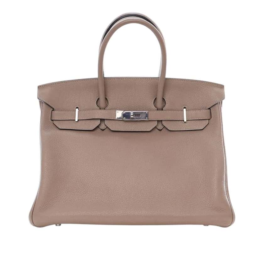 Hermès Togo Birkin Retourne 35 Brown Leather Good condition - Front View