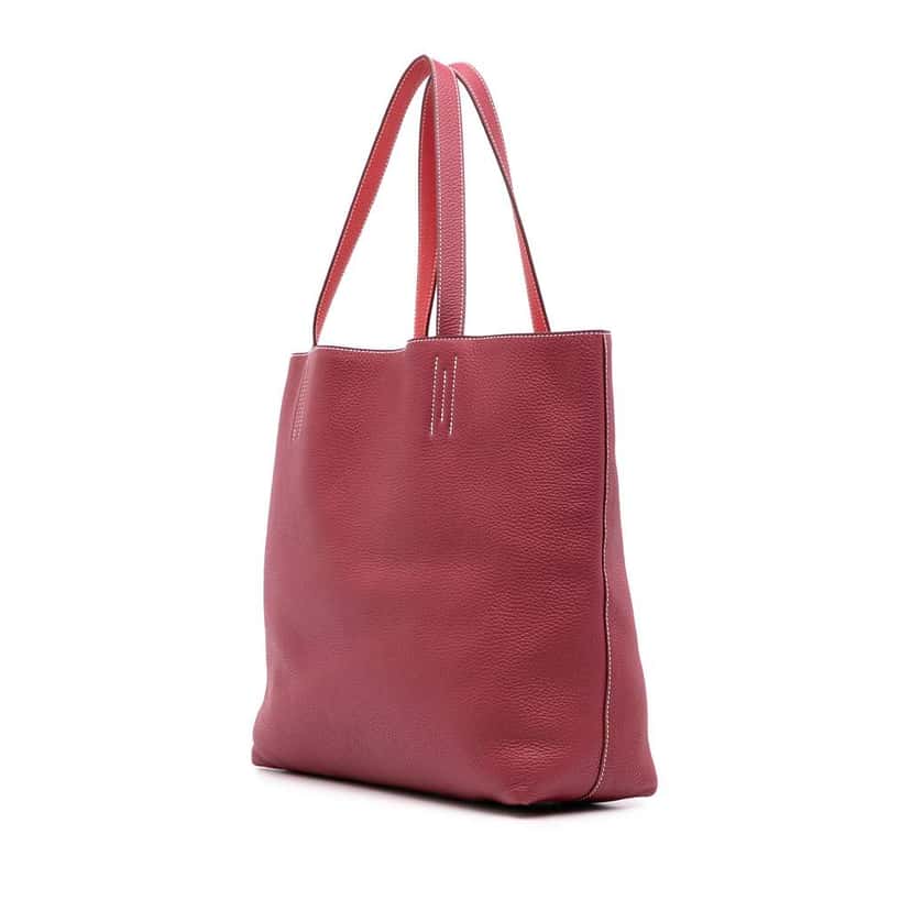 Hermès Clemence Double Sens 36 Red Leather Good condition - Back View