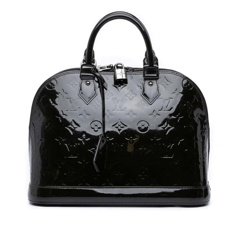 Louis Vuitton Monogram Vernis Alma PM Black Leather Good condition - Front View